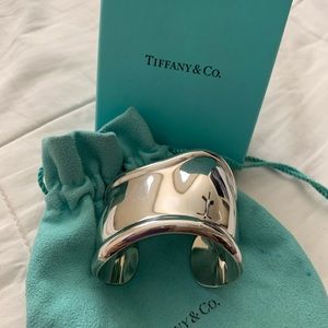 Tiffany and co sterling silver small bone cuff